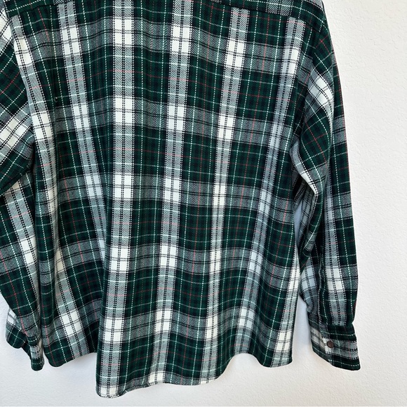 JCPenney The Men’s Shop Acrylic Flannel Plaid Shirt XL - Picture 8 of 14